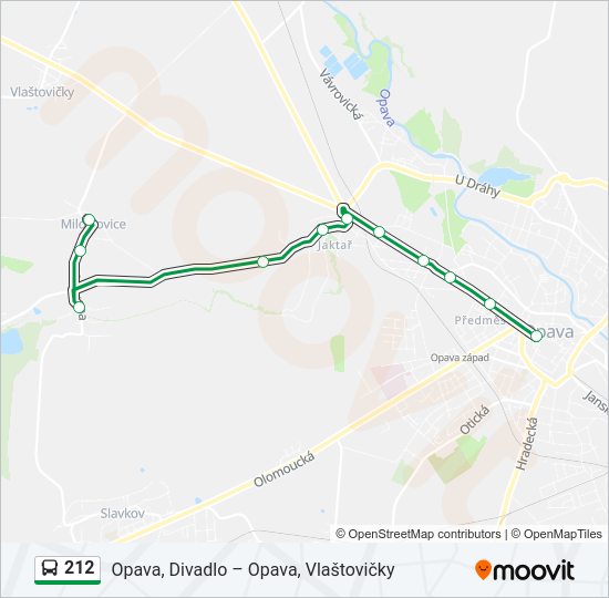 Автобус 212: карта маршрута
