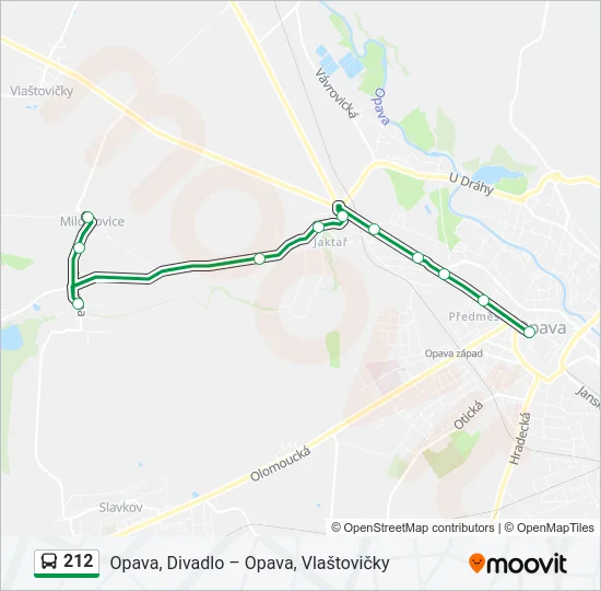 212 Bus Line Map
