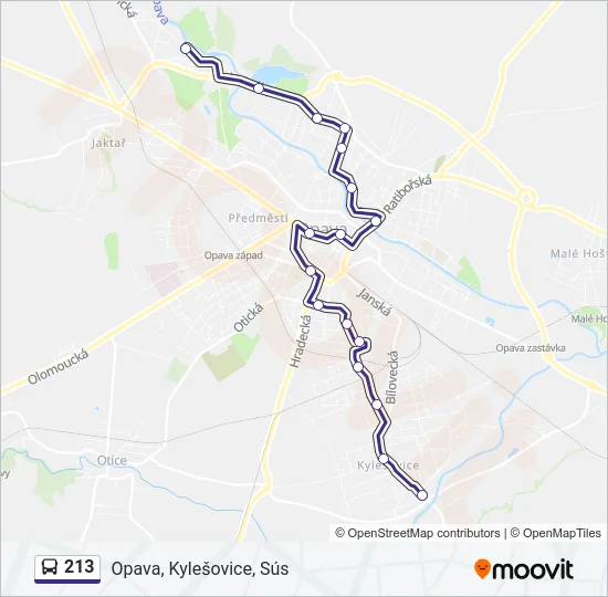 213 Bus Line Map
