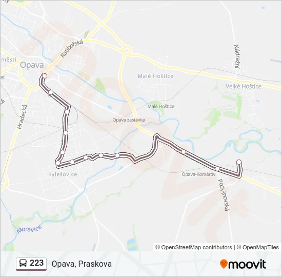 223 Bus Line Map