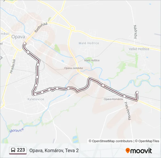 223 Bus Line Map