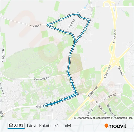  X103: карта маршрута