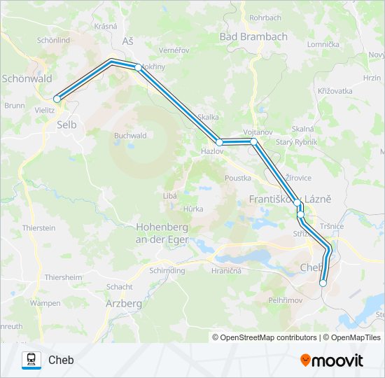 Поезд OS 20879: карта маршрута