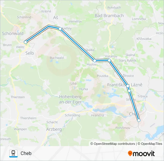 Поезд OS 20891: карта маршрута