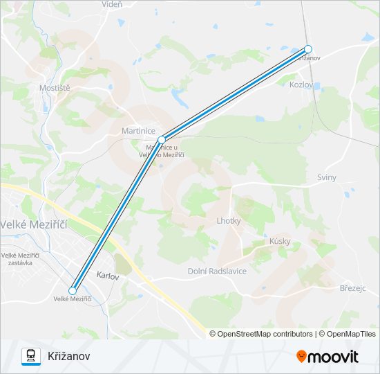 Поезд OS 24910: карта маршрута