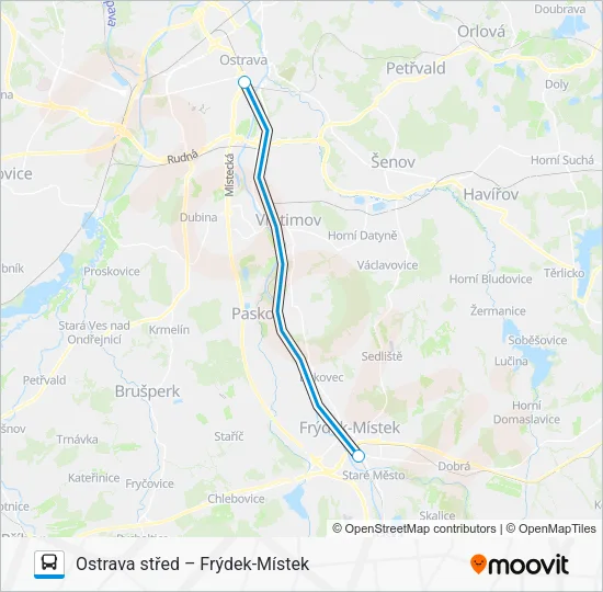 Автобус OS 303124: карта маршрута