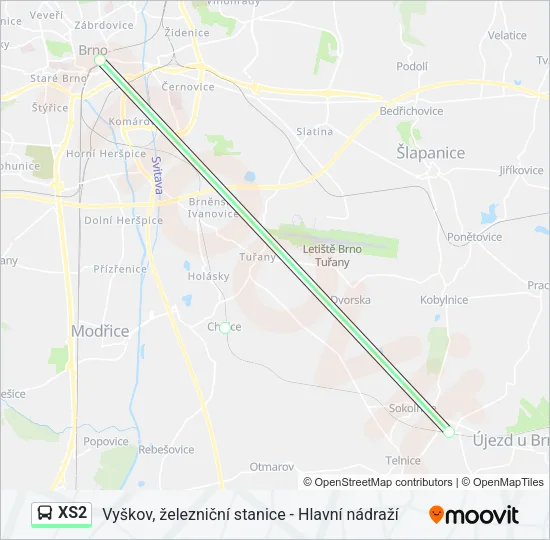 XS2 Bus Line Map