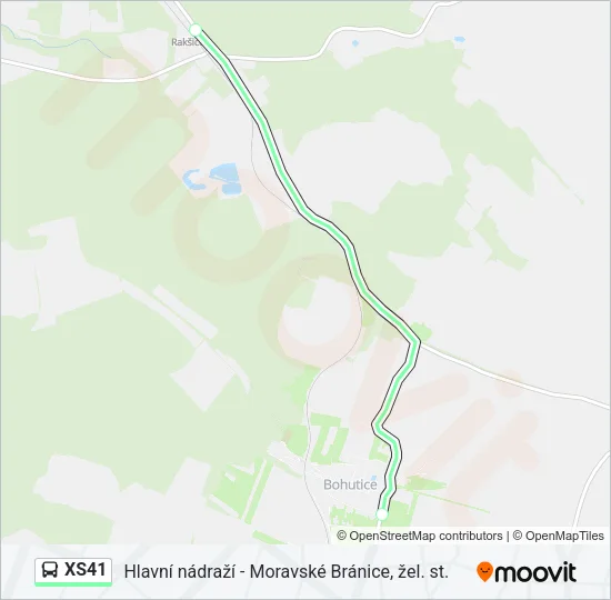 Автобус XS41: карта маршрута