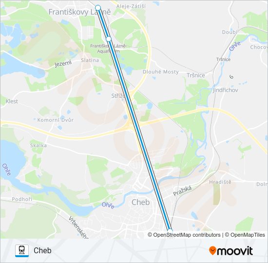 Поезд OS 17205: карта маршрута