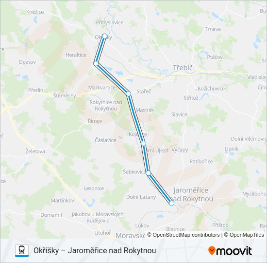 Поезд OS 24815: карта маршрута