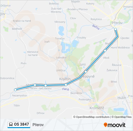 OS 3847 Bus Line Map