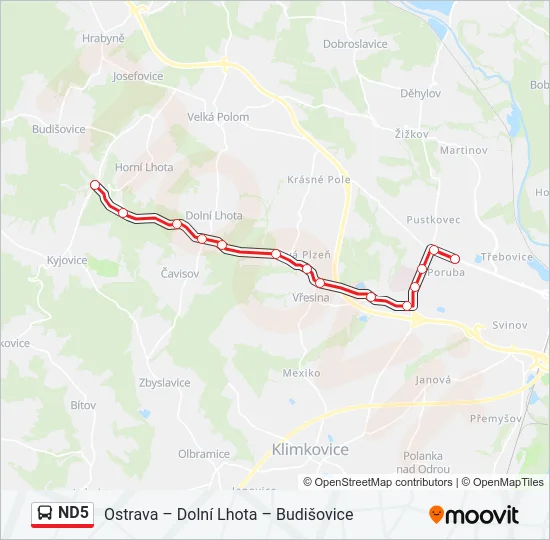 ND5 Bus Line Map