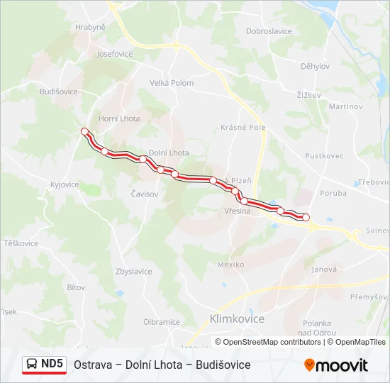 ND5 Bus Line Map