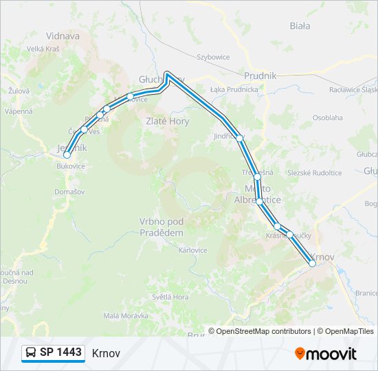 Автобус SP 1443: карта маршрута