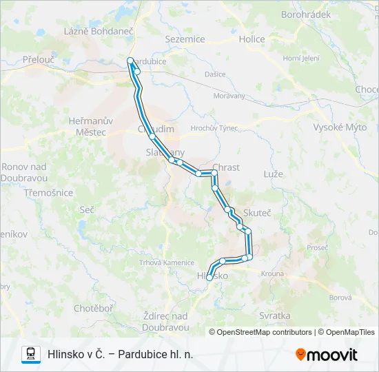 Поезд OS 15190: карта маршрута
