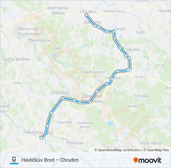 Поезд OS 15214: карта маршрута