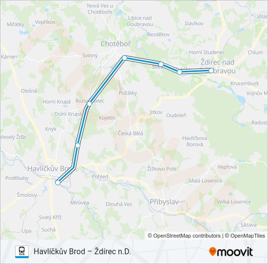Поезд OS 15228: карта маршрута