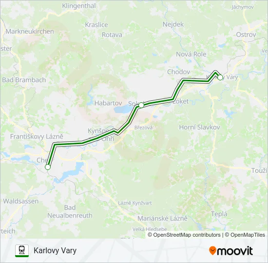 Поезд IC 100504: карта маршрута