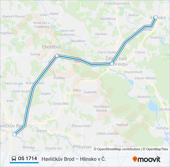OS 1714 Bus Line Map