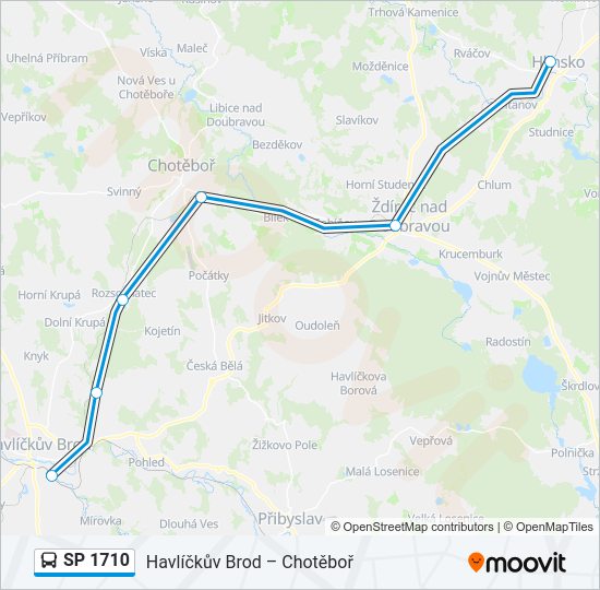 SP 1710 Bus Line Map