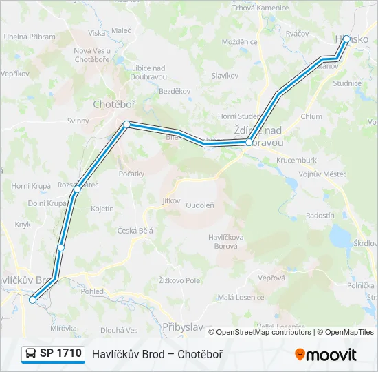 SP 1710 Bus Line Map