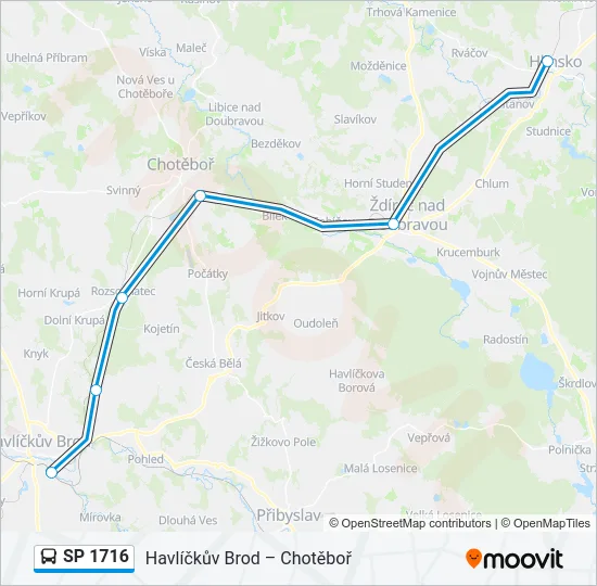 SP 1716 Bus Line Map