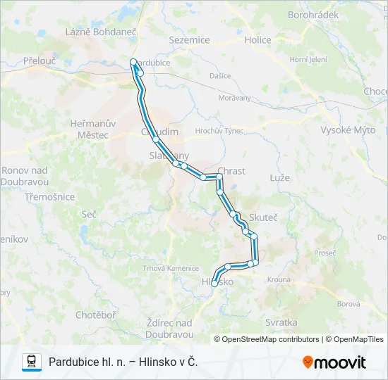Поезд OS 15201: карта маршрута