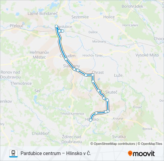 Поезд OS 15211: карта маршрута
