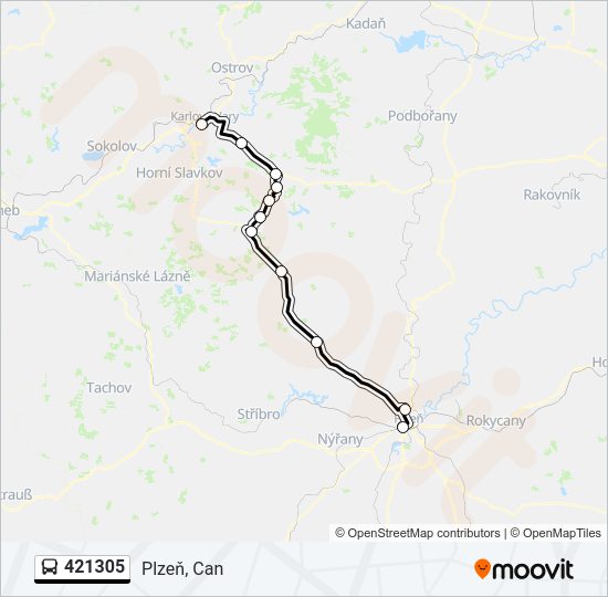 421305 Bus Line Map