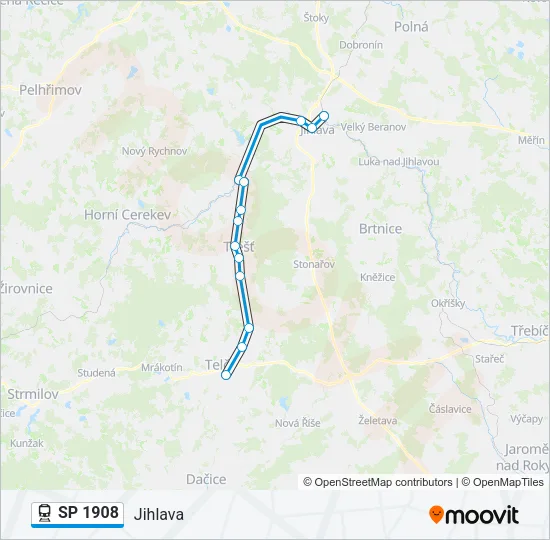 SP 1908 Train Line Map