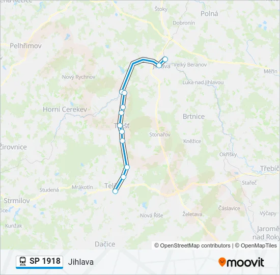 SP 1918 Train Line Map
