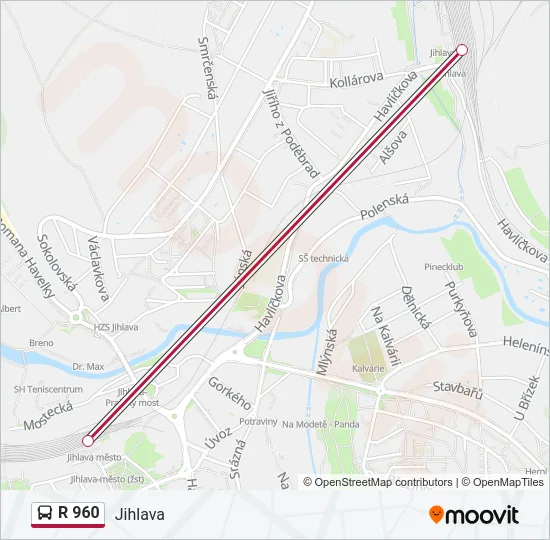 R 960 Bus Line Map