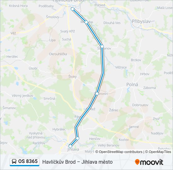 OS 8365 Bus Line Map
