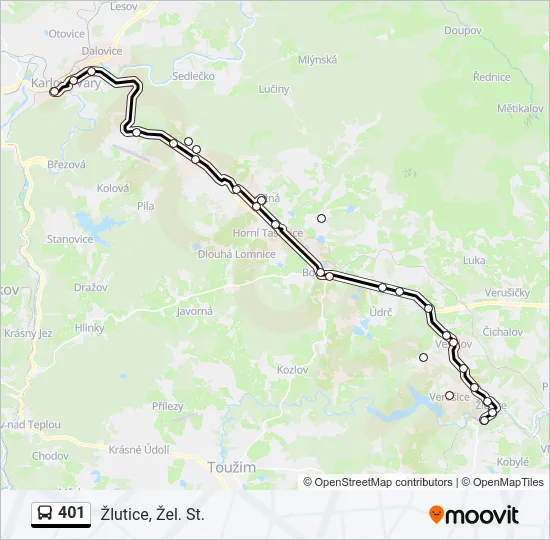 401 Bus Line Map