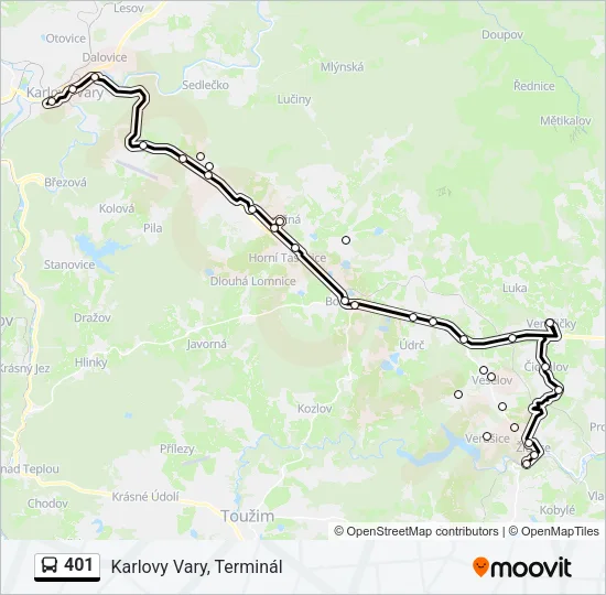 401 Bus Line Map
