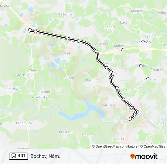 401 Bus Line Map