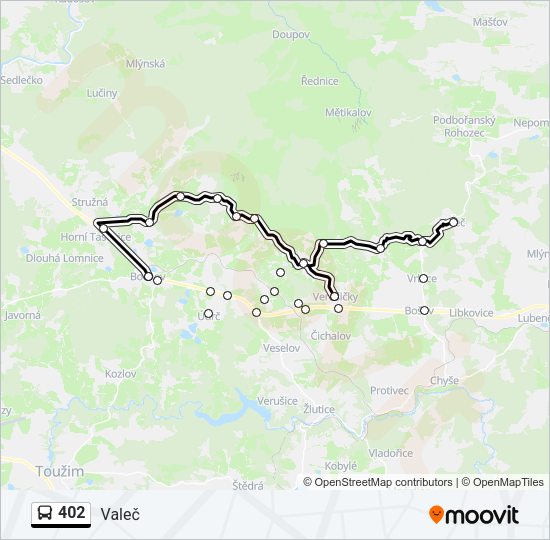 Автобус 402: карта маршрута