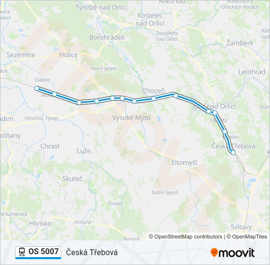 OS 5007 Train Line Map