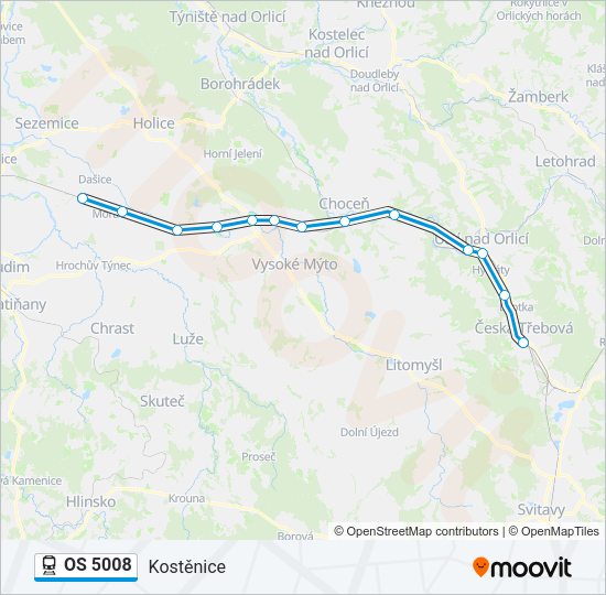 OS 5008 Train Line Map