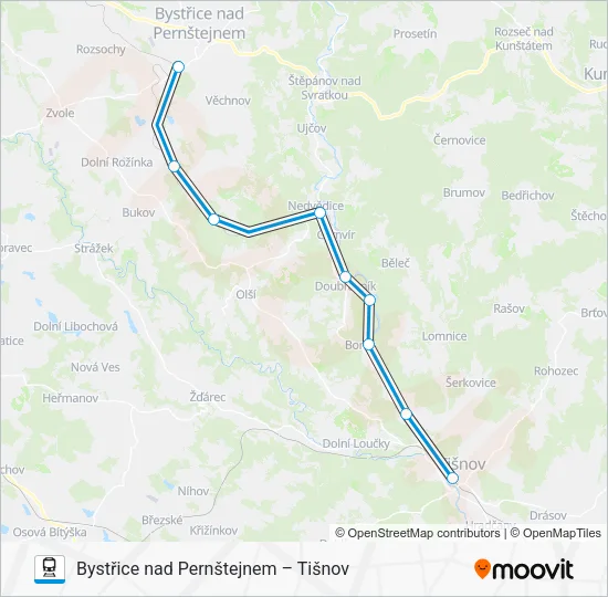 Поезд OS 14903: карта маршрута