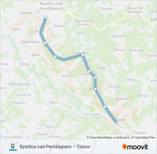 Поезд OS 14913: карта маршрута