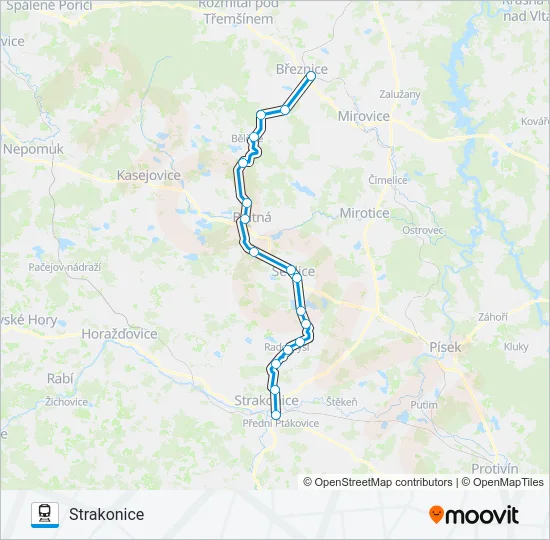 Поезд OS 107916: карта маршрута