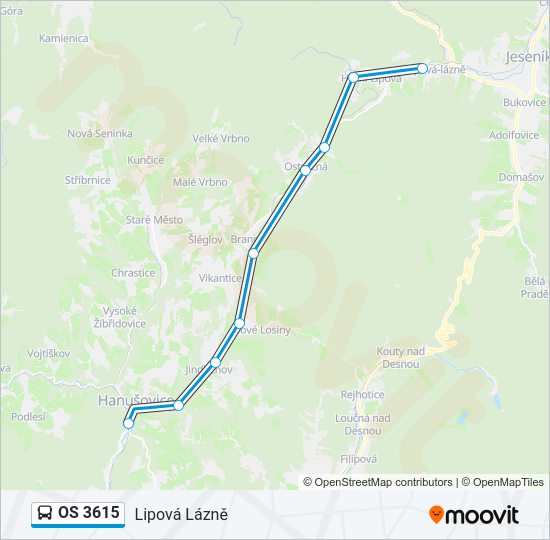 OS 3615 Bus Line Map