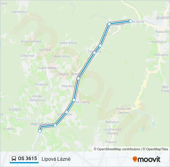 OS 3615 Bus Line Map