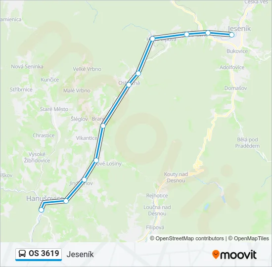 OS 3619 Bus Line Map