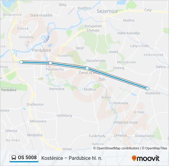 OS 5008 Bus Line Map