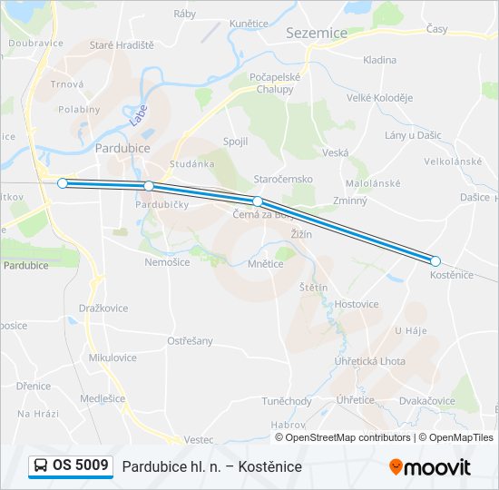 OS 5009 Bus Line Map
