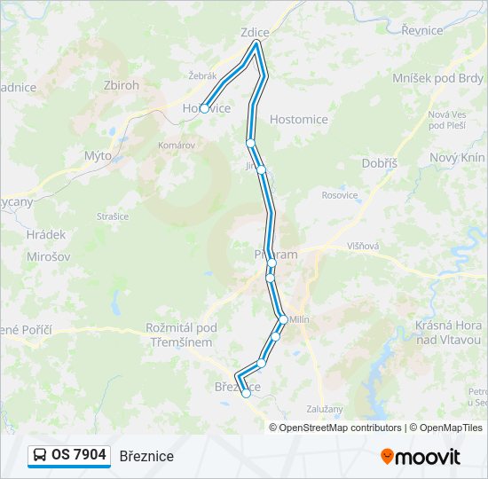 OS 7904 Bus Line Map