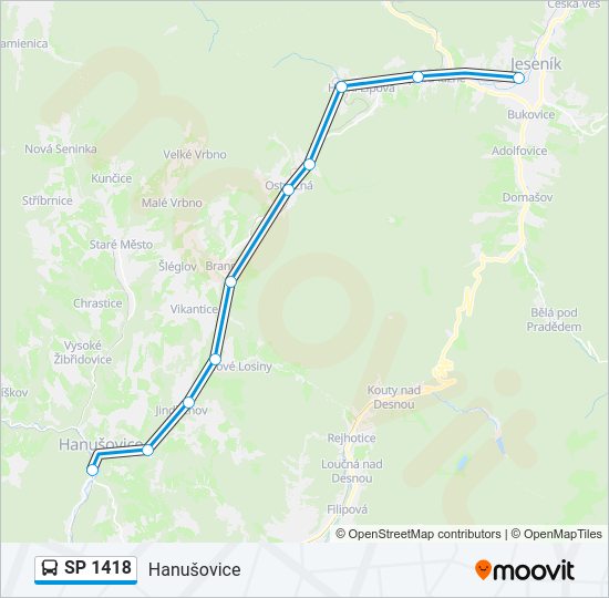 SP 1418 Bus Line Map