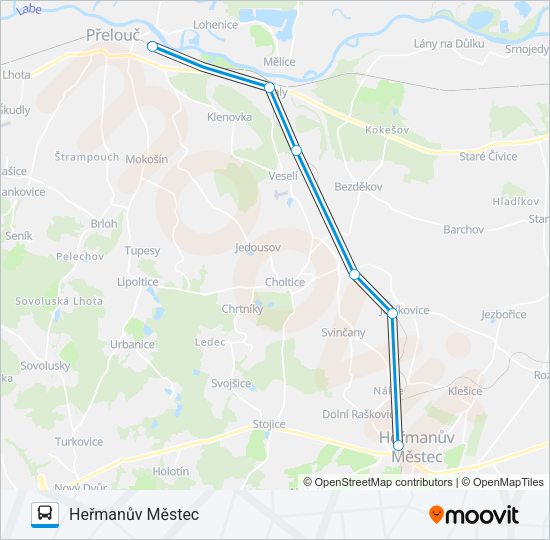 OS 25017 Bus Line Map